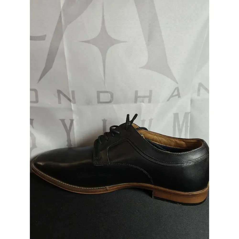FRANCO FORTINI Men's 9 Bradley Black Leather Oxford Dress Shoes NWOB